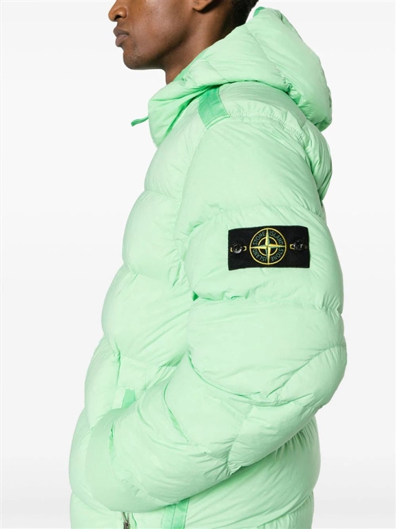 Green stone island coat sales